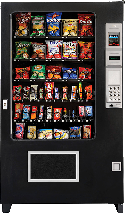 black snack vending machine
